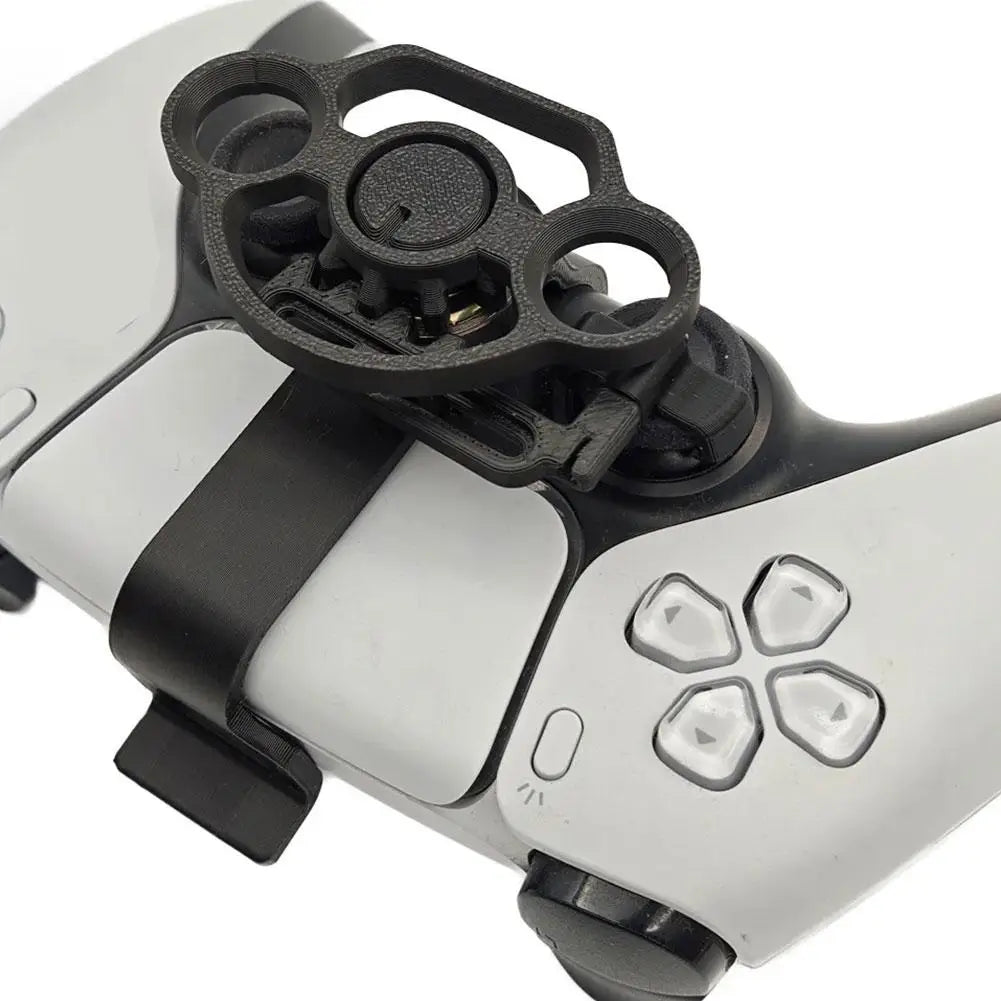 Clip-On Steering Wheel for PS5 Controller – Lightweight Racing Add-On
