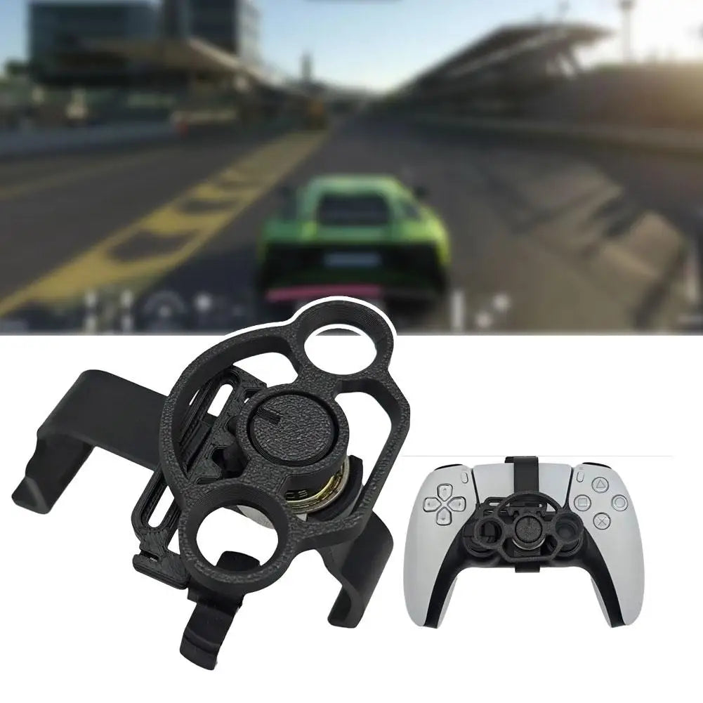 Clip-On Steering Wheel for PS5 Controller – Lightweight Racing Add-On